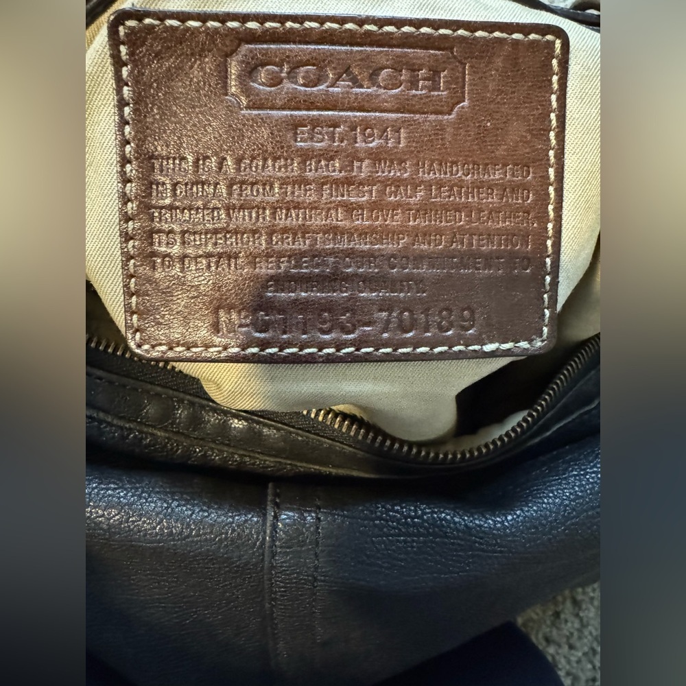 Coach Rare Dark Brown and Black Leather Convertible Shoulder Bag - Picture 2 of 14